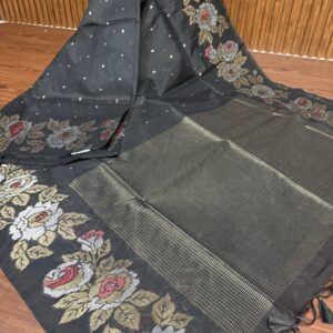 Kadhi silk with paithani border