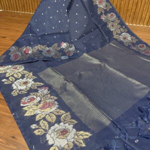 Kadhi silk with paithani border