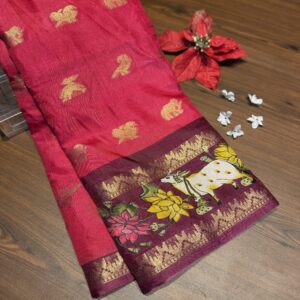 Dola silk with pichwai print