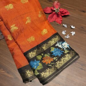 Dola silk with pichwai print