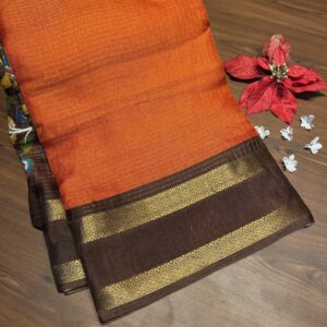 Georgette with gap border