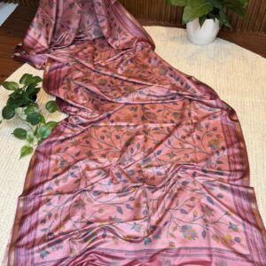 Tusser crepe printed