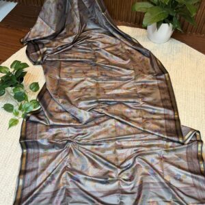 Tusser crepe printed