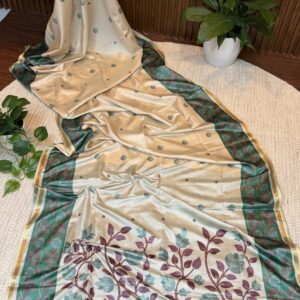 Tusser crepe printed