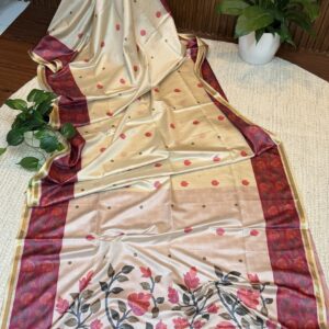 Tusser crepe printed