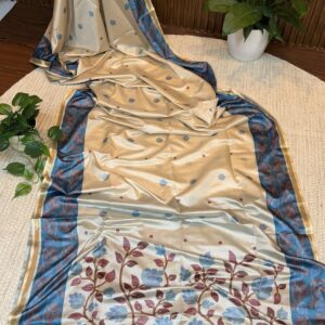 Tusser crepe printed