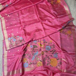 Munga crepe with Meenakari work