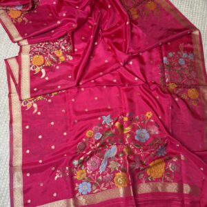 Munga crepe with Meenakari work