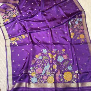 Munga crepe with Meenakari work