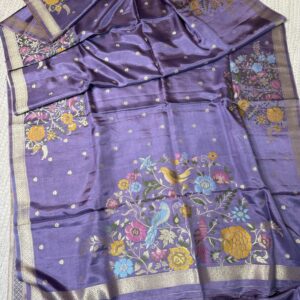 Munga crepe with Meenakari work