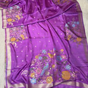 Munga crepe with Meenakari work