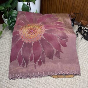 Pure kadhi silk with cut work borders