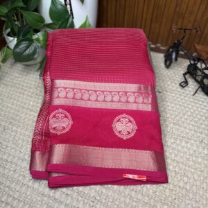 Georgette with zari checks