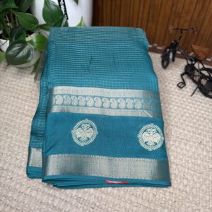 Georgette with zari checks