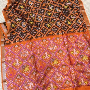 Mangalagiri pattu with digital print