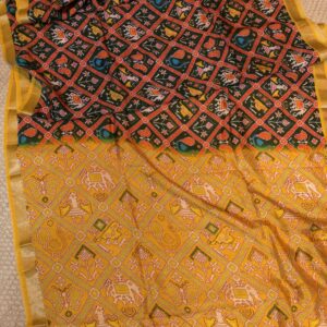 Mangalagiri pattu with digital print