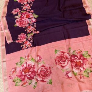 Mangalagiri pattu with digital print