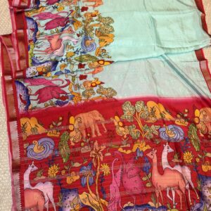 Mangalagiri pattu with digital print