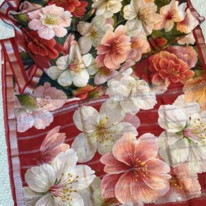 Mangalagiri pattu with digital print