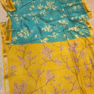 Mangalagiri pattu with digital print