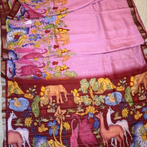 Mangalagiri pattu with digital print