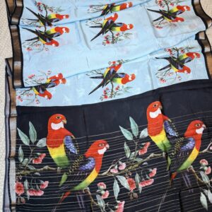 Mangalagiri pattu with digital print