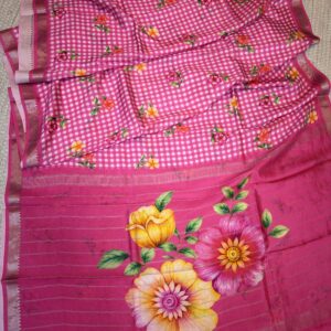 Mangalagiri pattu with digital print