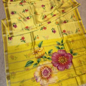Mangalagiri pattu with digital print