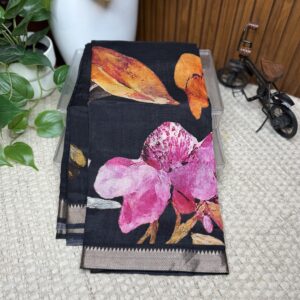 Mangalagiri pattu with Kalamkari print