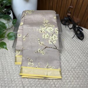 Mangalagiri pattu with Kalamkari print