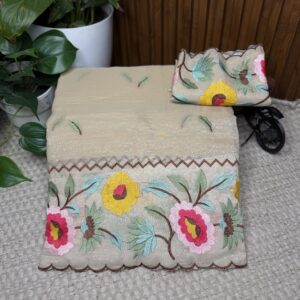 Fancy embroidery work saree
