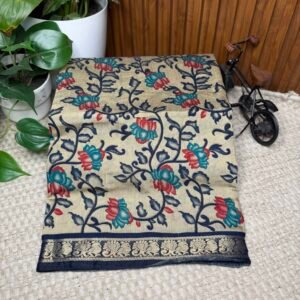 Chennur silk with Kalamkari print