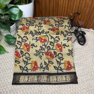 Chennur silk with Kalamkari print