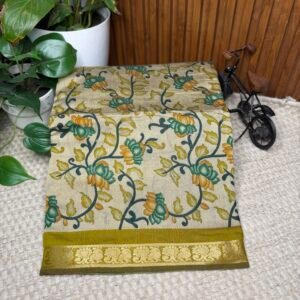 Chennur silk with Kalamkari print