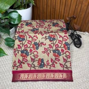 Chennur silk with Kalamkari print