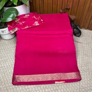 Designer plain saree