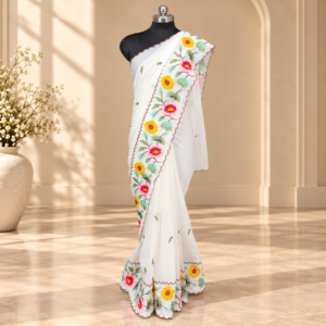 Fancy work saree